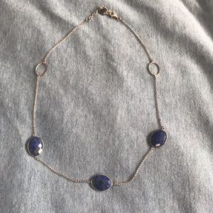Lapis lazuli silver necklace
